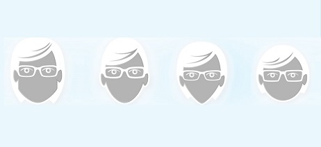 Graphic: four heads with lenses and different face shapes